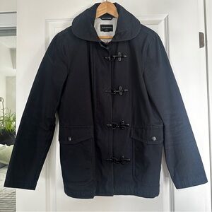 CLUB MONACO MEN'S SMALL NAVY MILITARY-STYLE TOGGLE FIELD JACKET